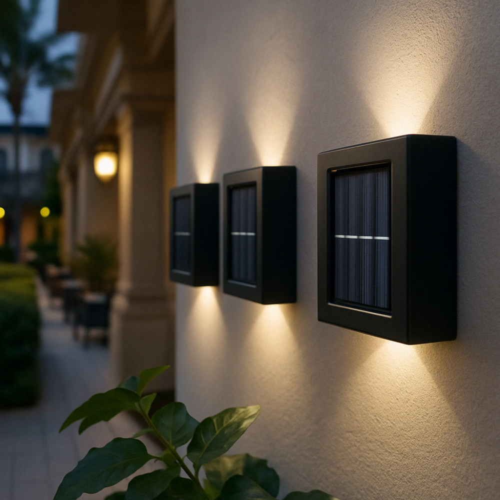 Lampe d'extérieur solaire LED sans fil Blanc chaud 3000K Résistant aux intempéries IP65 Capteur de mouvement Éclairage mural Terrasse Jardin Balcon Éclairage de jardin économe en énergie 8 heures d'autonomie de la batterie | Sansotis