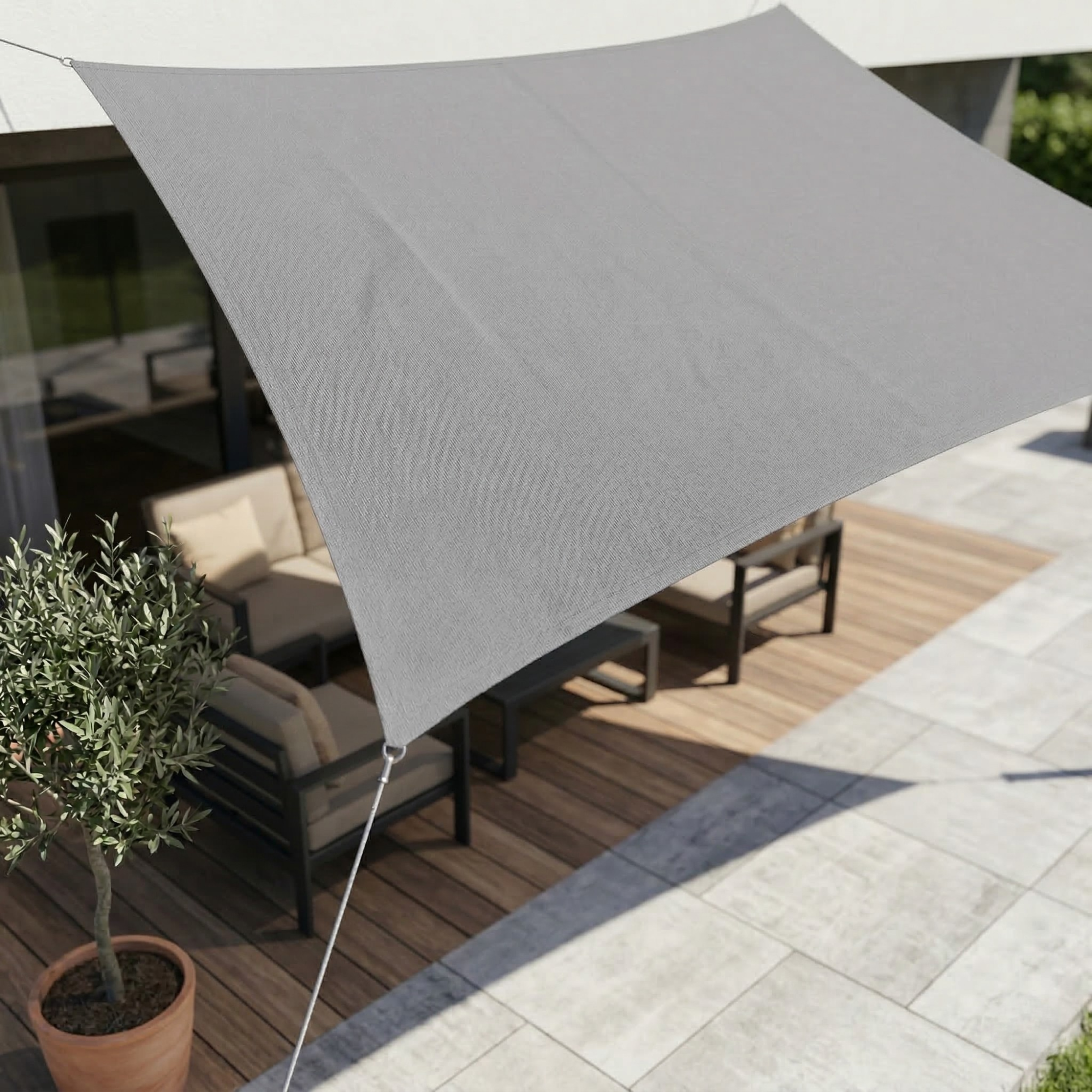 Voile d'Ombrage Rectangulaire Imperméable | Protection UV Terrasse Jardin Balcon