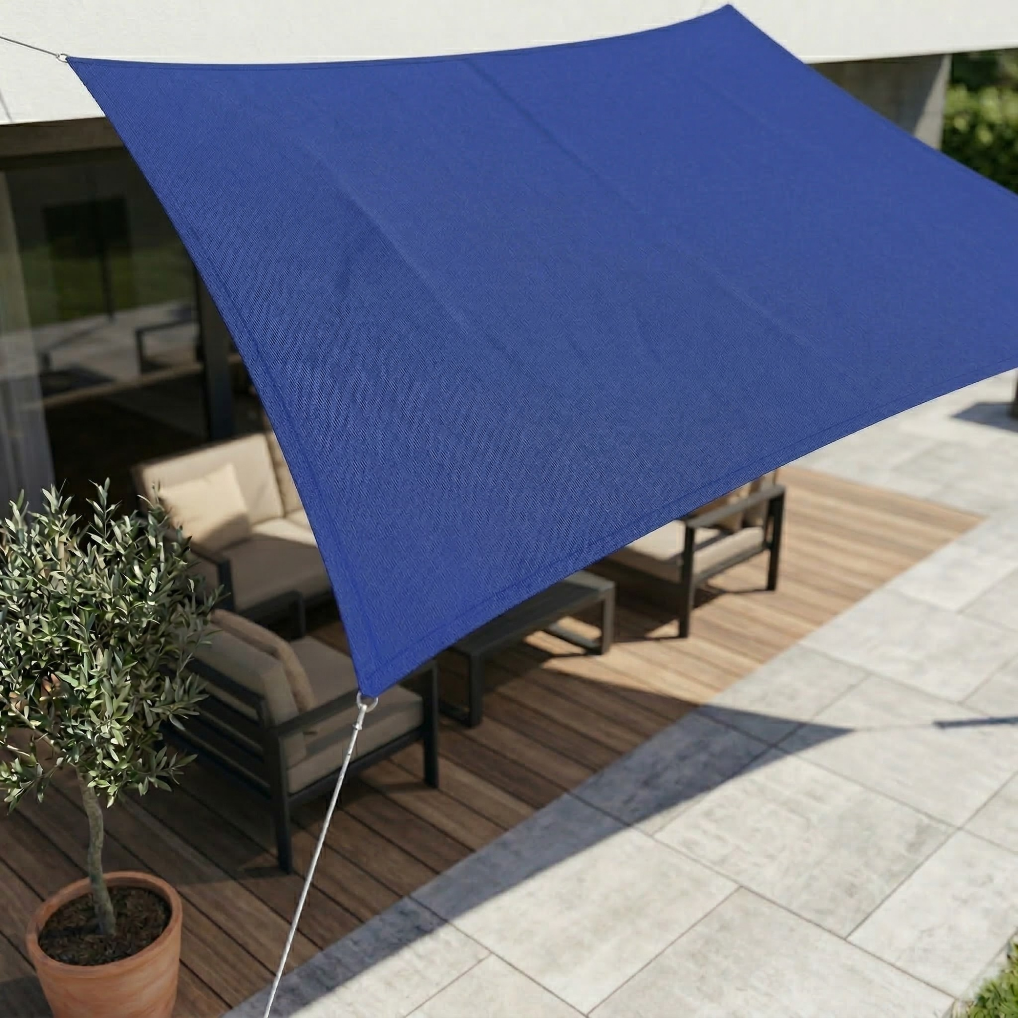 Voile d'Ombrage Rectangulaire Imperméable | Protection UV Terrasse Jardin Balcon