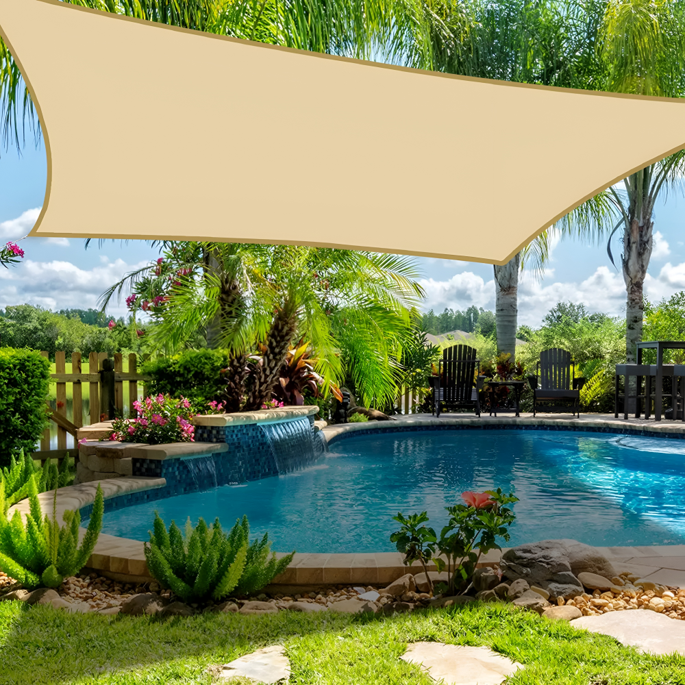 Voile d'Ombrage Rectangulaire Imperméable | Protection UV Terrasse Jardin Balcon