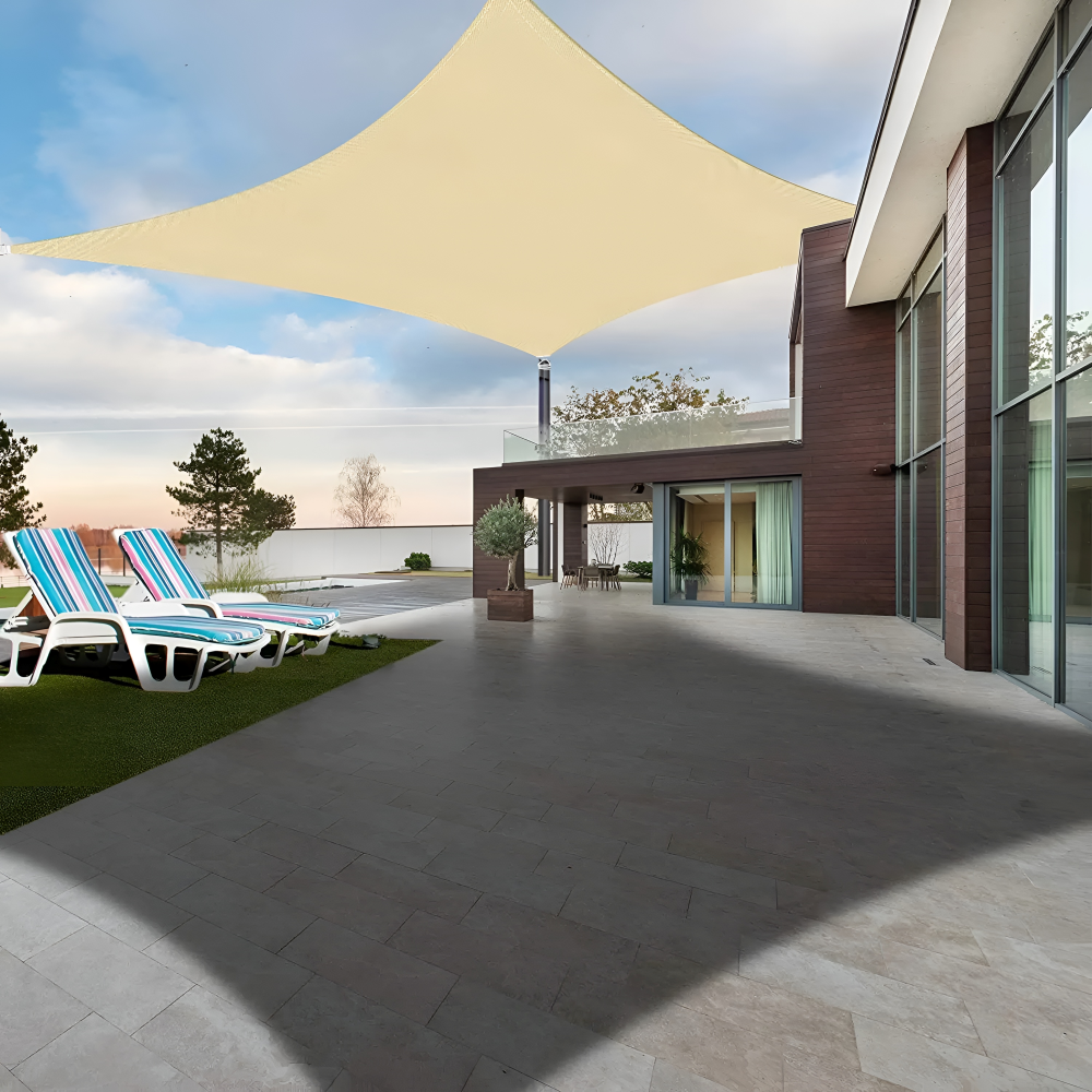 Voile d'Ombrage Rectangulaire Imperméable | Protection UV Terrasse Jardin Balcon
