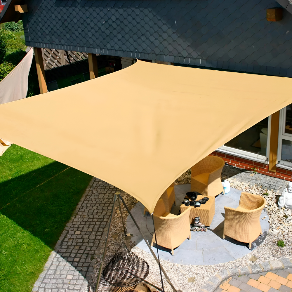 Voile d'Ombrage Rectangulaire Imperméable | Protection UV Terrasse Jardin Balcon