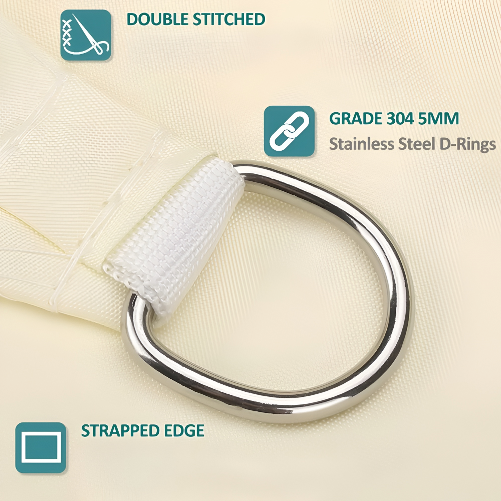 Voile d'Ombrage Rectangulaire Imperméable | Protection UV Terrasse Jardin Balcon