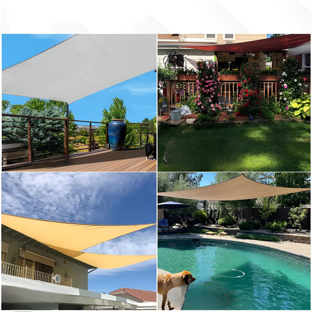 Voile d'Ombrage Rectangulaire Imperméable | Protection UV Terrasse Jardin Balcon