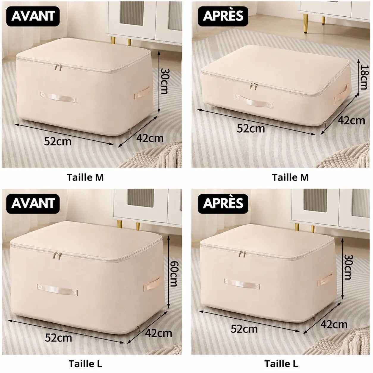 Sac de Compression pour Couette et Vêtements – Rangement Gain de Place
