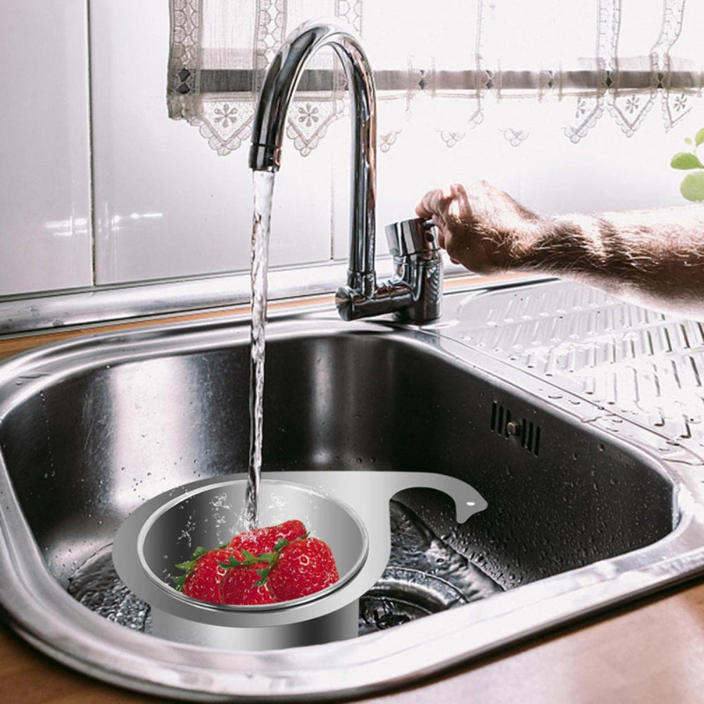 Filtre d'évier de cuisine en acier inoxydable avec design d'angle