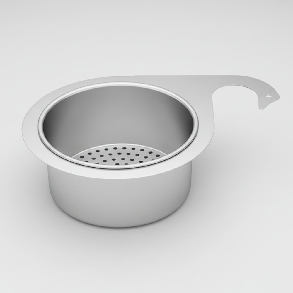Filtre d'évier de cuisine en acier inoxydable avec design d'angle