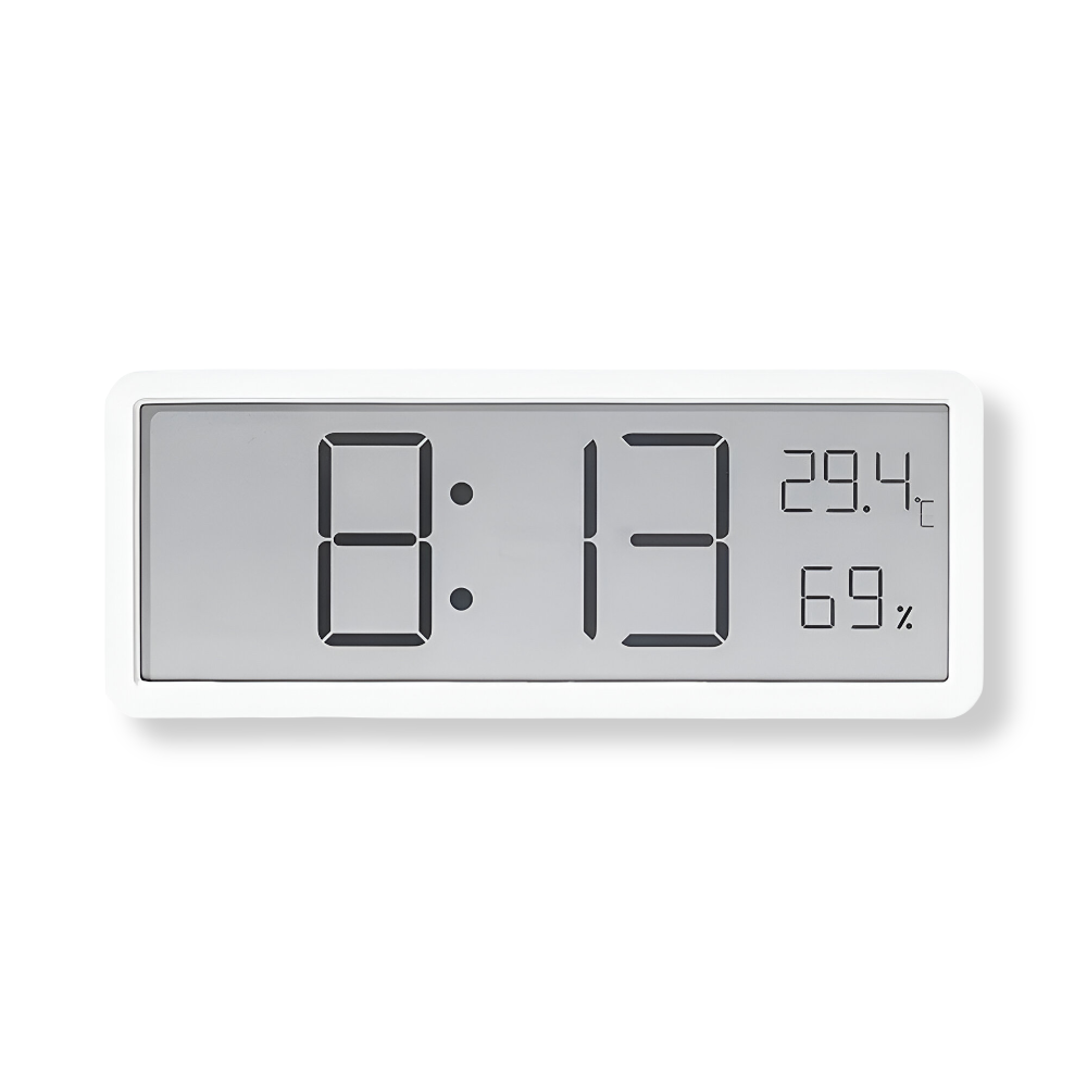 Horloge murale numérique LED avec température et humidité, 20cm, en acrylique, pour salon, bureau, horloge USB, hygromètre | Sansotis