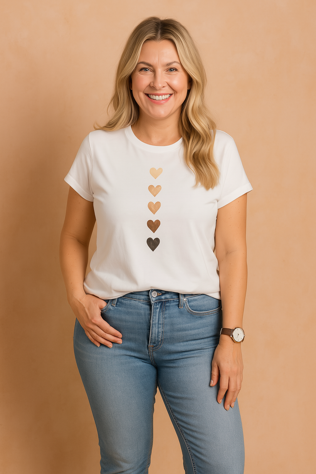 T-shirt pour femmes chic avec imprimé délicat pour un confort au quotidien