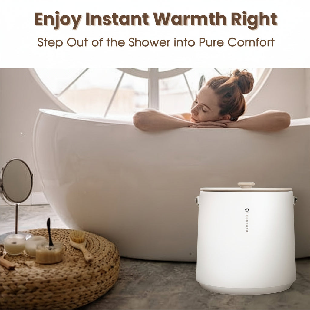 Armoire sèche-serviettes électrique compacte en acier inoxydable