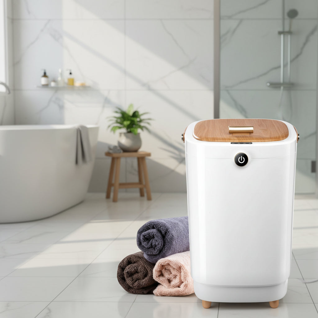 Armoire sèche-serviettes électrique compacte en acier inoxydable