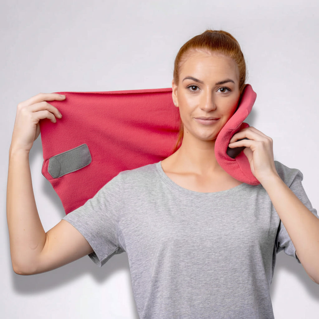 Oreiller de voyage enveloppant pour le cou, coussin de soutien pour avion et voiture