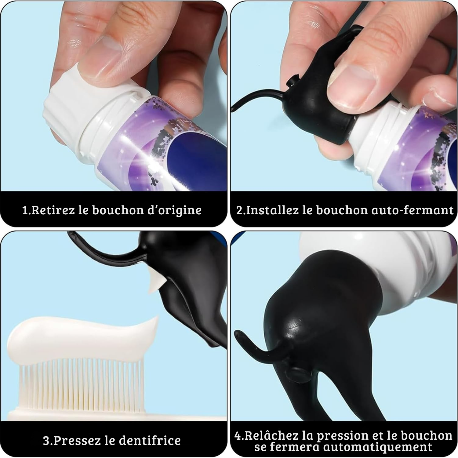 Porte-brosses à dents chien amusant | Lot de 2 pièces