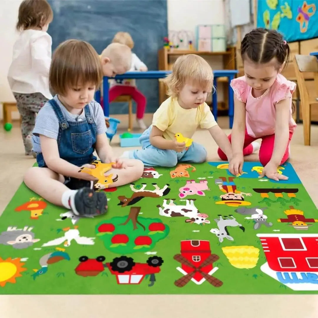 Tableau en Feutre Montessori Ferme – StoryFelt™