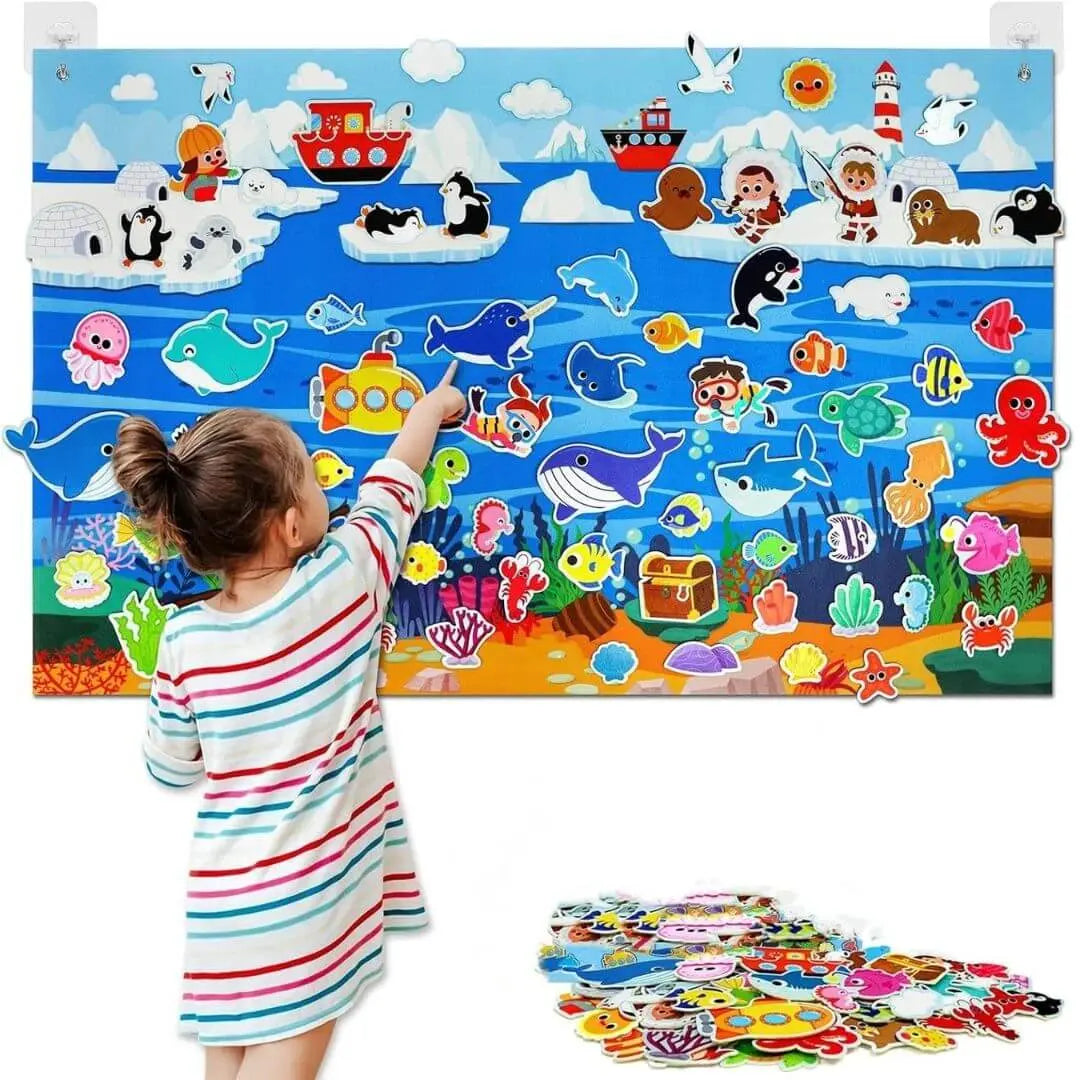 Tableau en Feutre Montessori Ferme – StoryFelt™