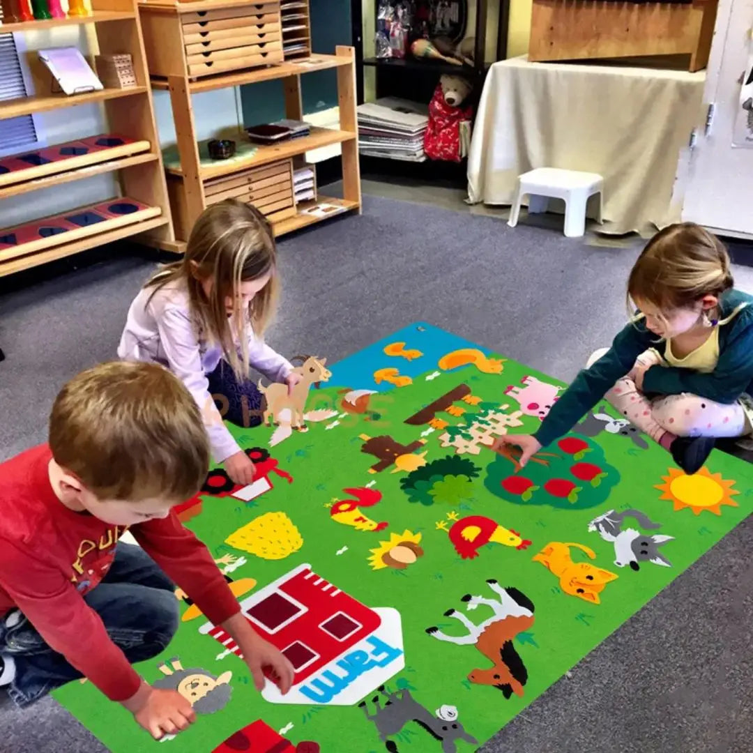 Tableau en Feutre Montessori Ferme – StoryFelt™