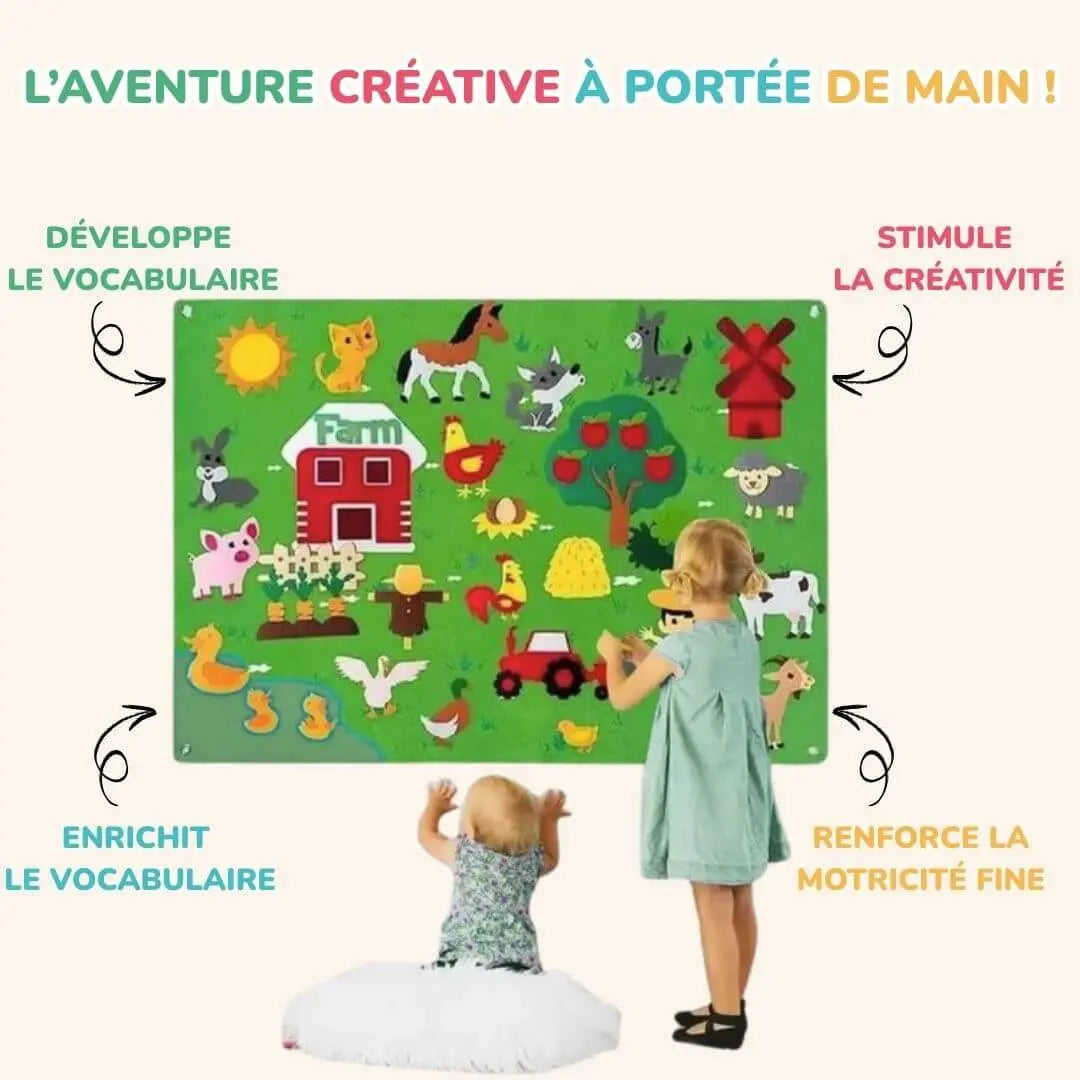 Tableau en Feutre Montessori Ferme – StoryFelt™