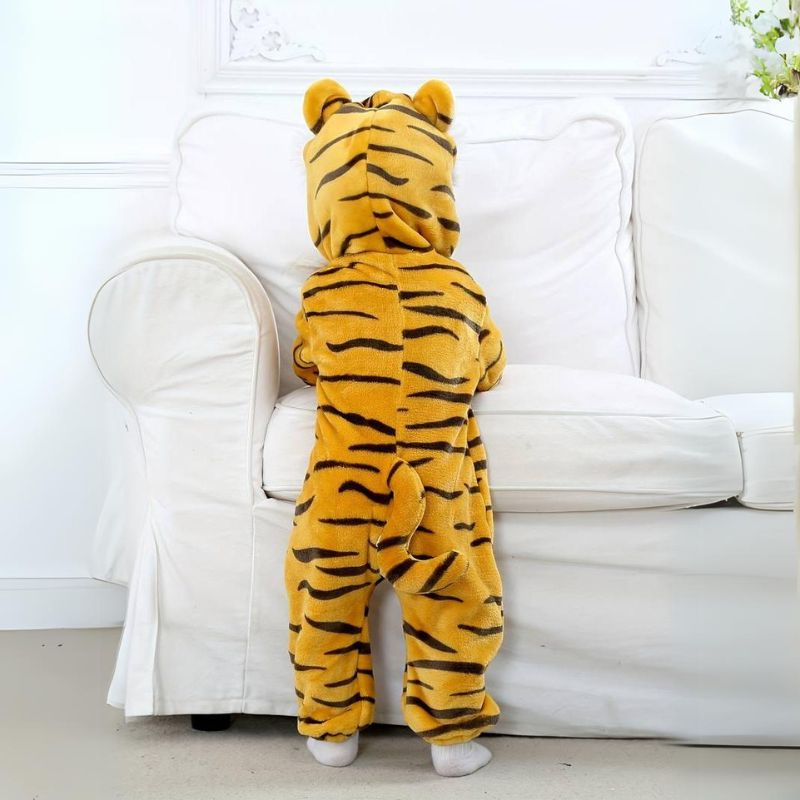 Combinaison pour tout-petits à thème animal – Coton doux et polaire hypoallergénique