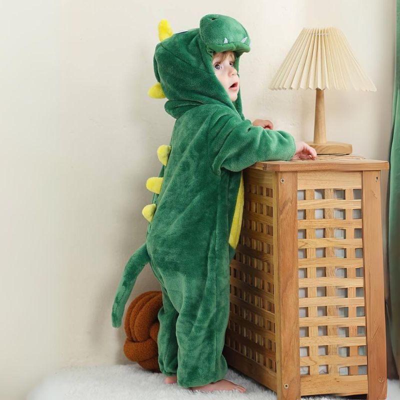 Combinaison pour tout-petits à thème animal – Coton doux et polaire hypoallergénique