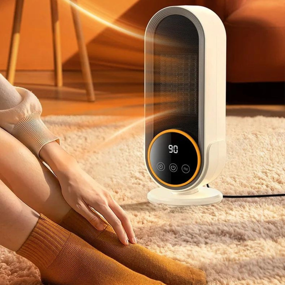 Chauffage Céramique Mobile 1200W – Chaud en 3s, Télécommande & Silencieux
