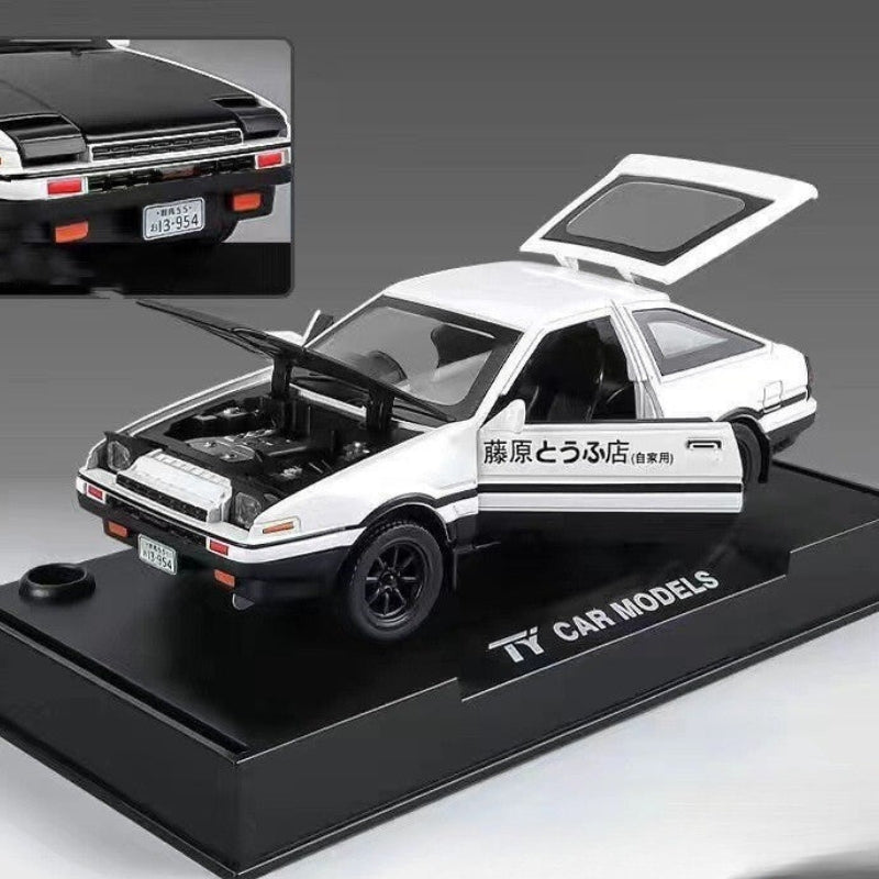 Vue en perspective du modèle de voiture AE86