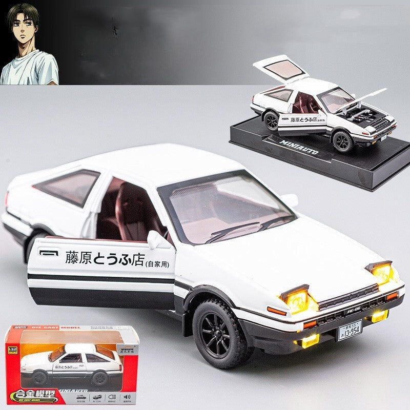 Vue arrière de la voiture jouet AE86