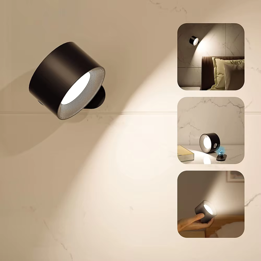 Applique murale sans fil, rechargeable et télécommandée au design scandinave