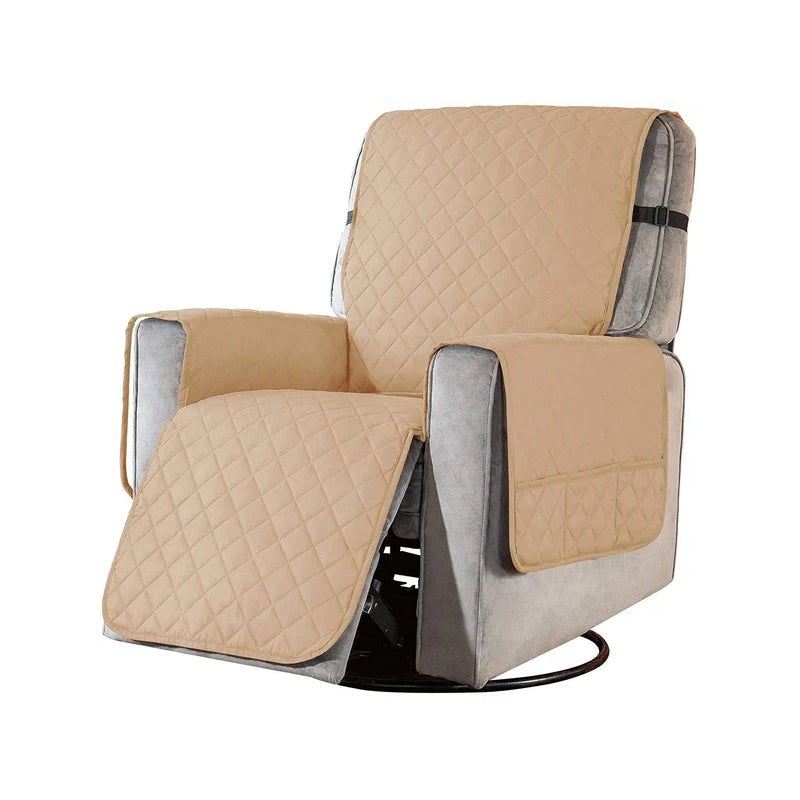 Housse de fauteuil inclinable souple universelle avec design monobloc | Protège contre les taches et les poils d'animaux