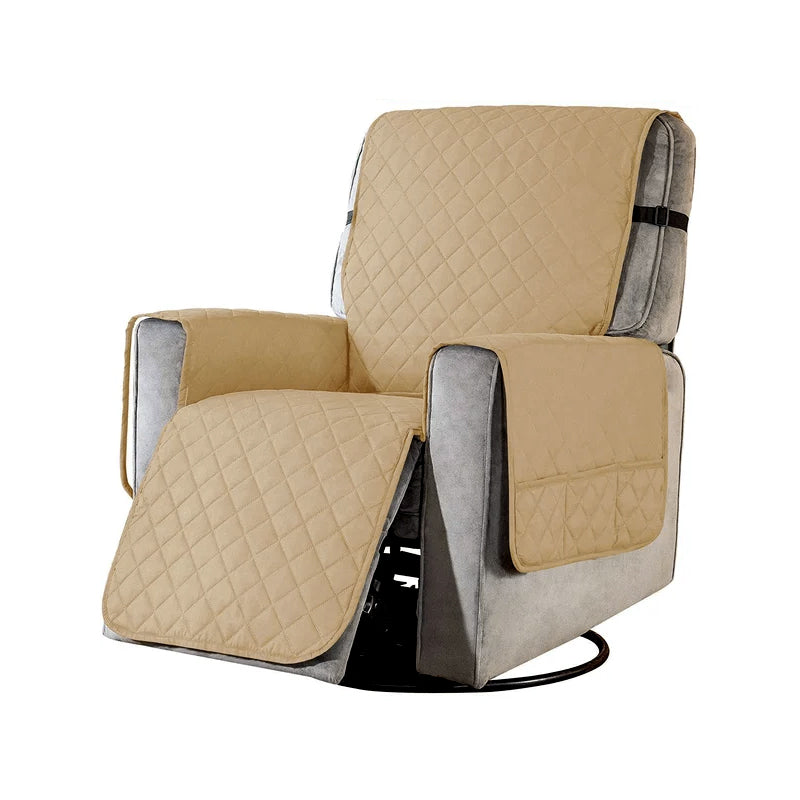 Housse de fauteuil inclinable souple universelle avec design monobloc | Protège contre les taches et les poils d'animaux