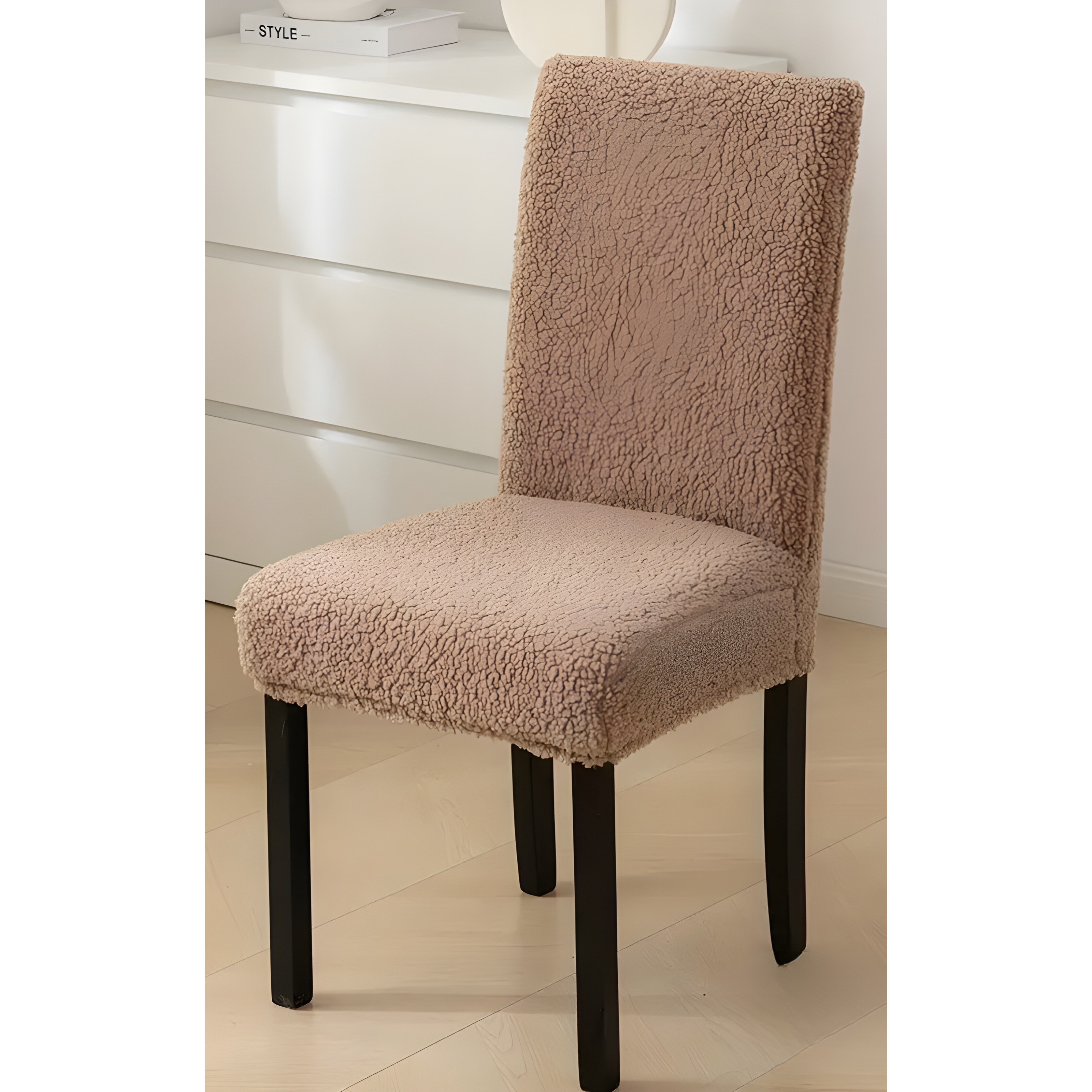 Housse de chaise SherpaFit – Housse de chaise de salle à manger Sherpa élastique et confortable | Élévateur à bol