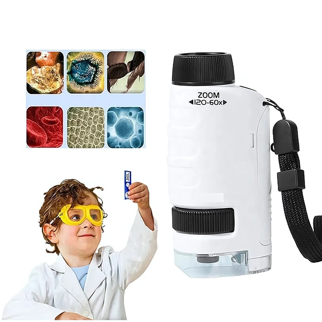 Microscope Enfant Micropoche™ – Éveillez la Curiosité des Petits Explorateurs