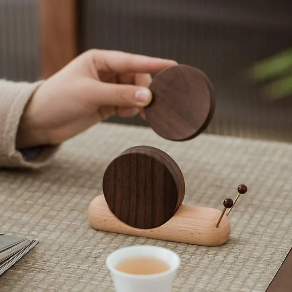 Dessous de verre en bois de noyer | Style scandinave pour table