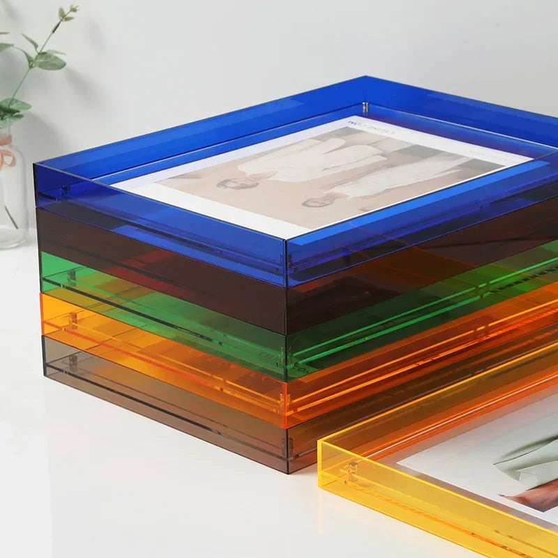 Cadre photo en acrylique transparent