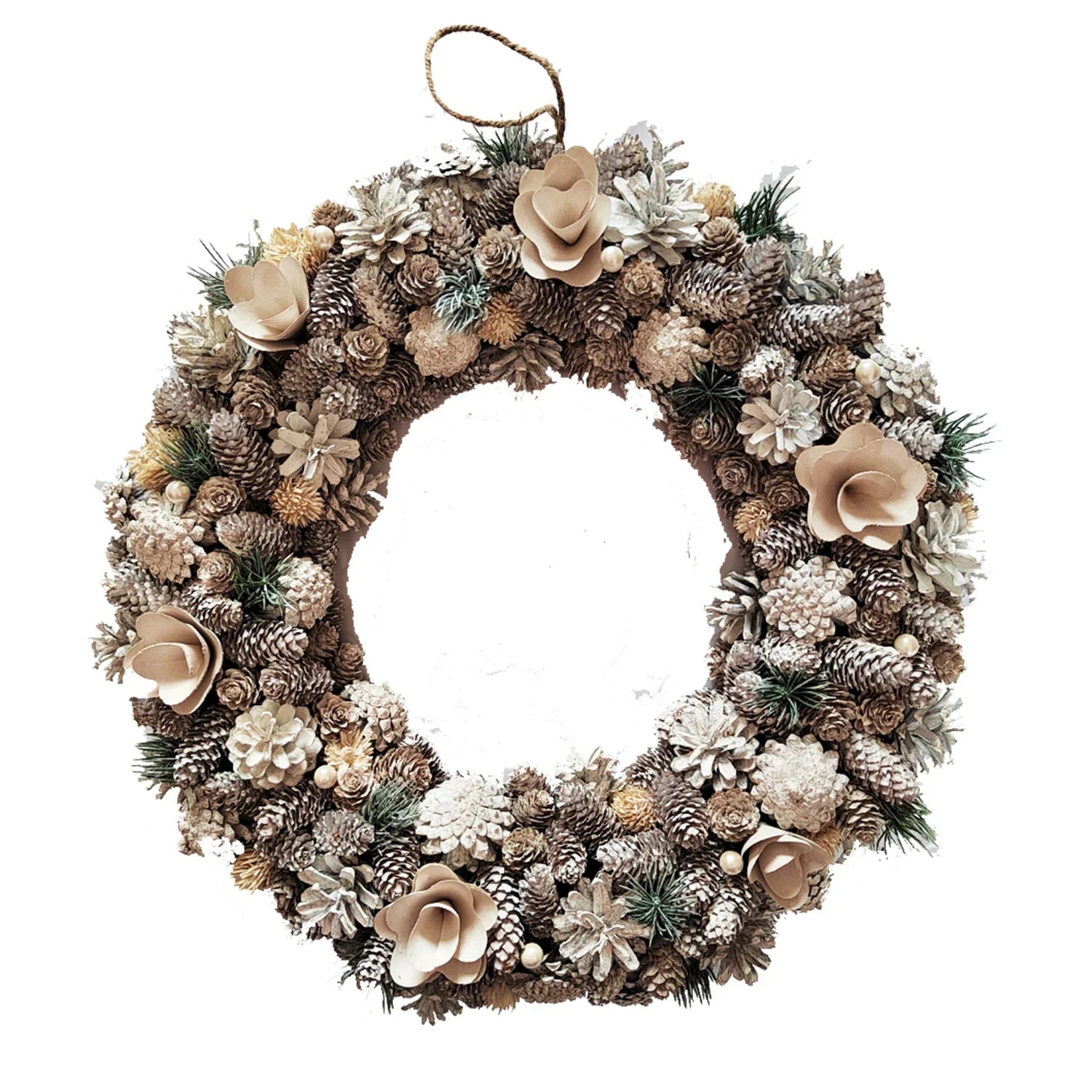 Couronne de Luxe Neo 50 cm – Extra Large avec Roses Rouges