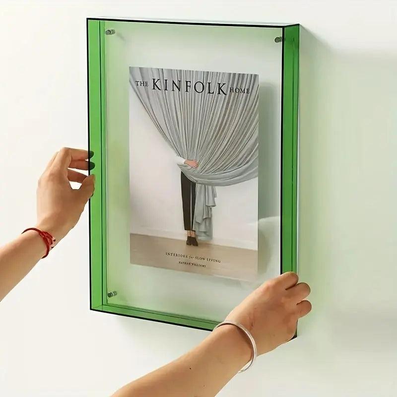 Cadre photo acrylique moderne | Design Art Déco Transparent