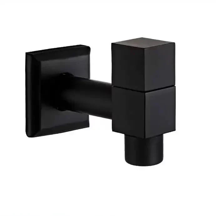MATTEFLOW – Robinet mural noir mat pour cuisine, salle de bains et usage extérieur