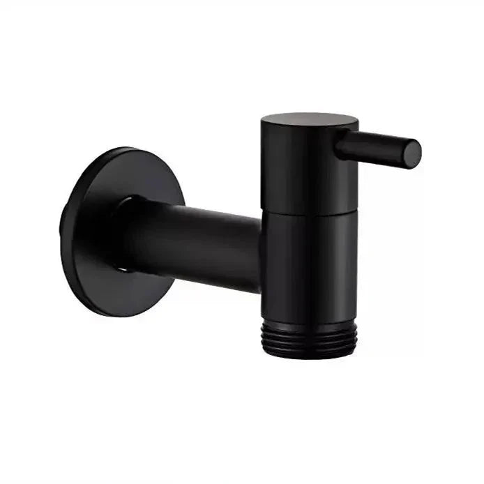 MATTEFLOW – Robinet mural noir mat pour cuisine, salle de bains et usage extérieur