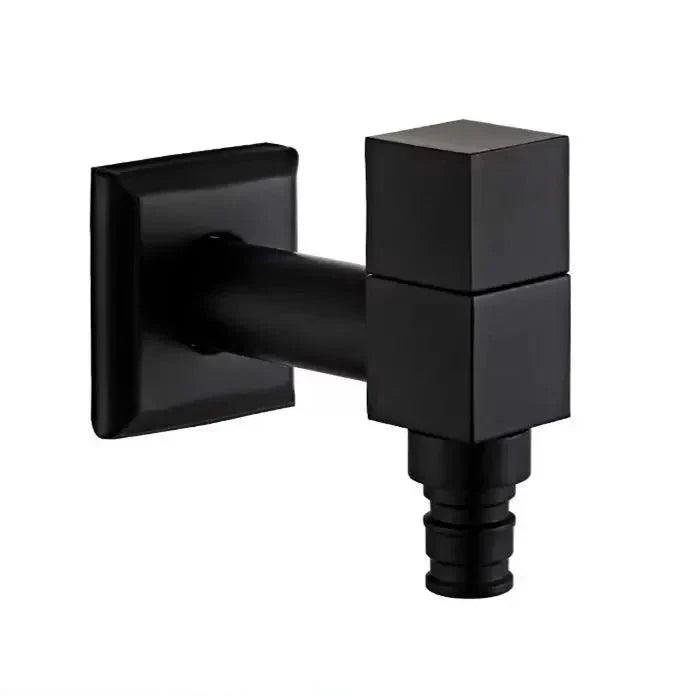 MATTEFLOW – Robinet mural noir mat pour cuisine, salle de bains et usage extérieur