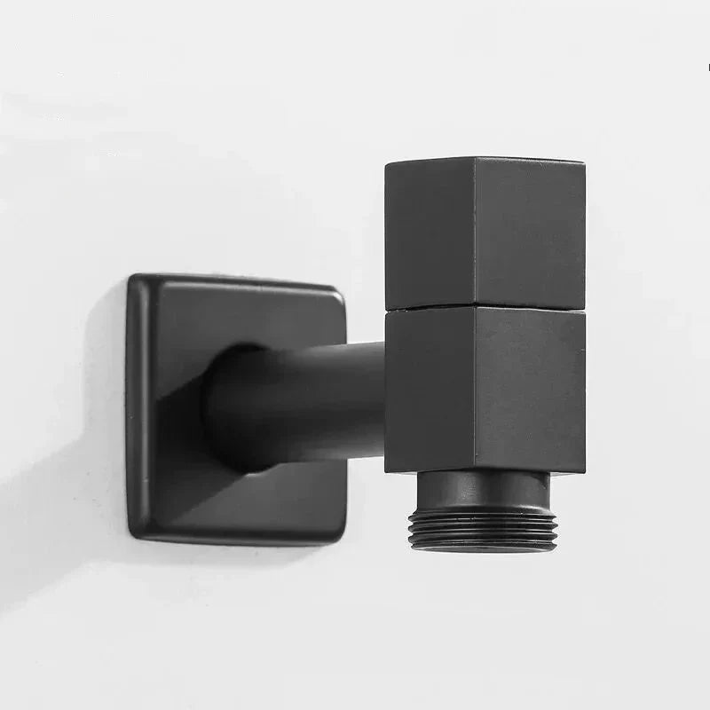 MATTEFLOW – Robinet mural noir mat pour cuisine, salle de bains et usage extérieur
