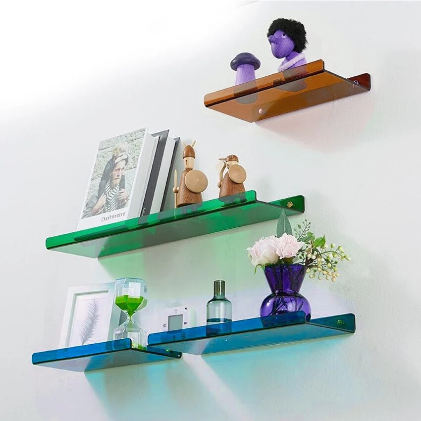 Étagère murale flottante industrielle ShelfEase, MDF et supports métalliques, facile à installer, tailles 30/40/50 cm