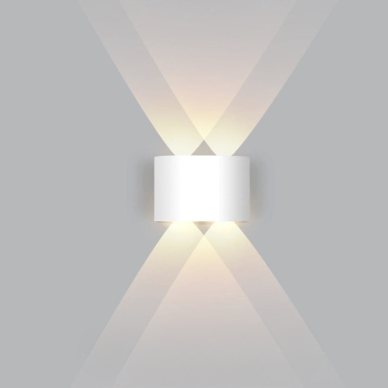 Applique murale LED étanche avec design moderne en aluminium et éclairage vers le haut et vers le bas | Sansotis