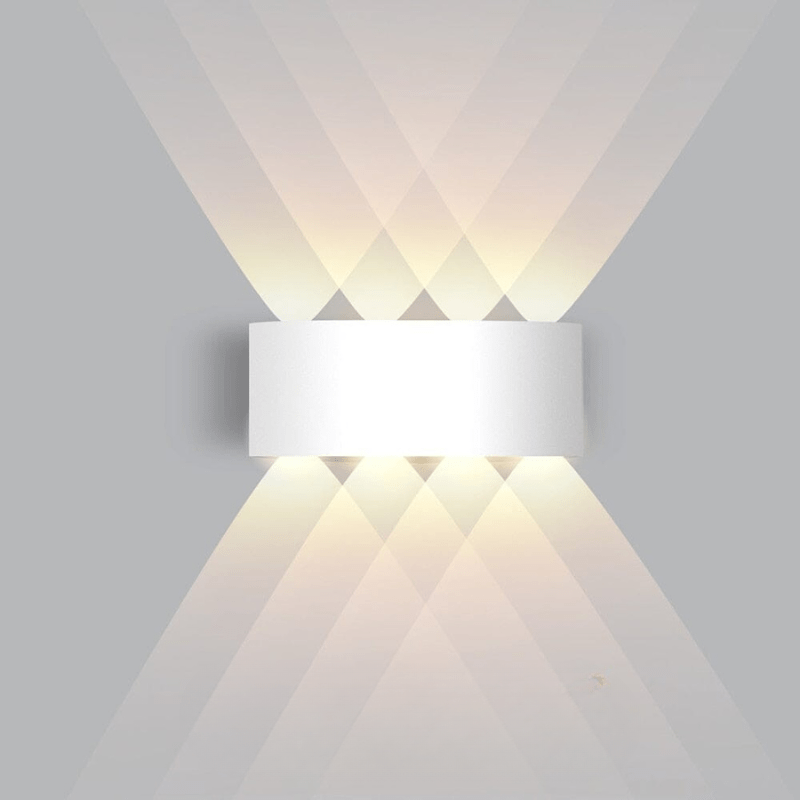 Applique murale LED étanche avec design moderne en aluminium et éclairage vers le haut et vers le bas | Sansotis