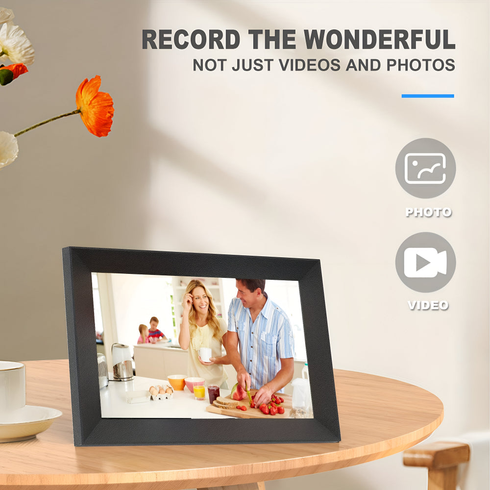 Cadre photo numérique WiFi avec écran tactile HD | Partage de photos instantané pour des souvenirs de famille