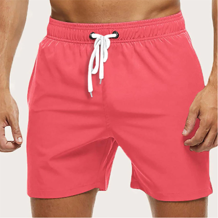 Shorts de bain pour homme en tissu à séchage rapide à taille élastiquée
