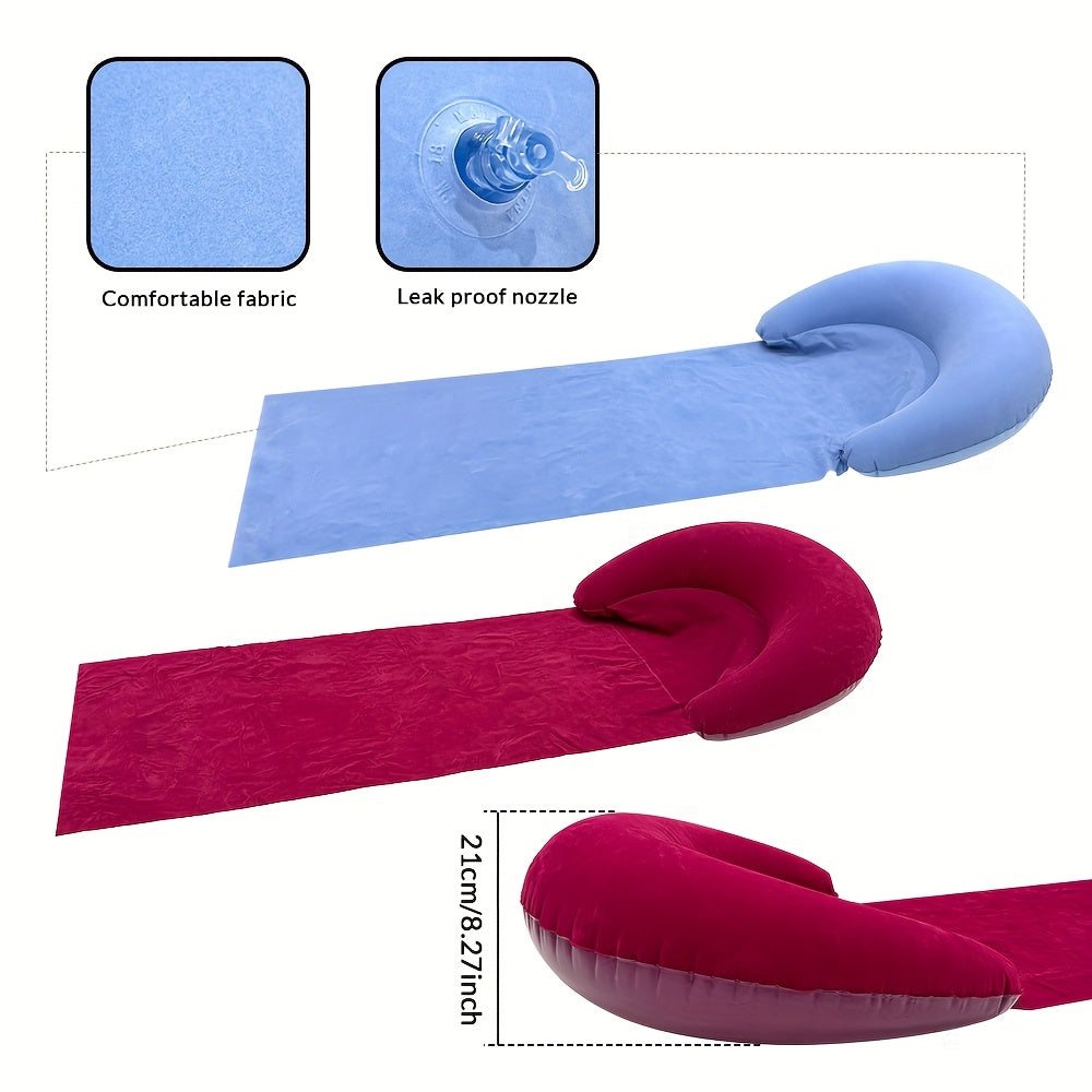 Matelas de plage gonflable confortable avec appui-tête pour la plage et le camping
