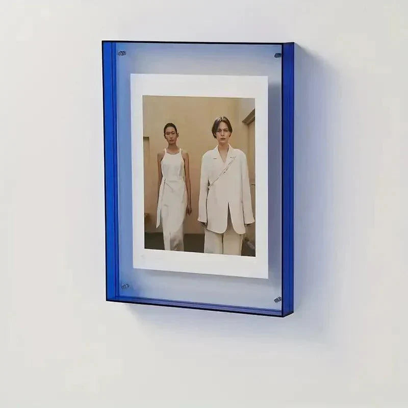 Cadre photo acrylique moderne | Design Art Déco Transparent