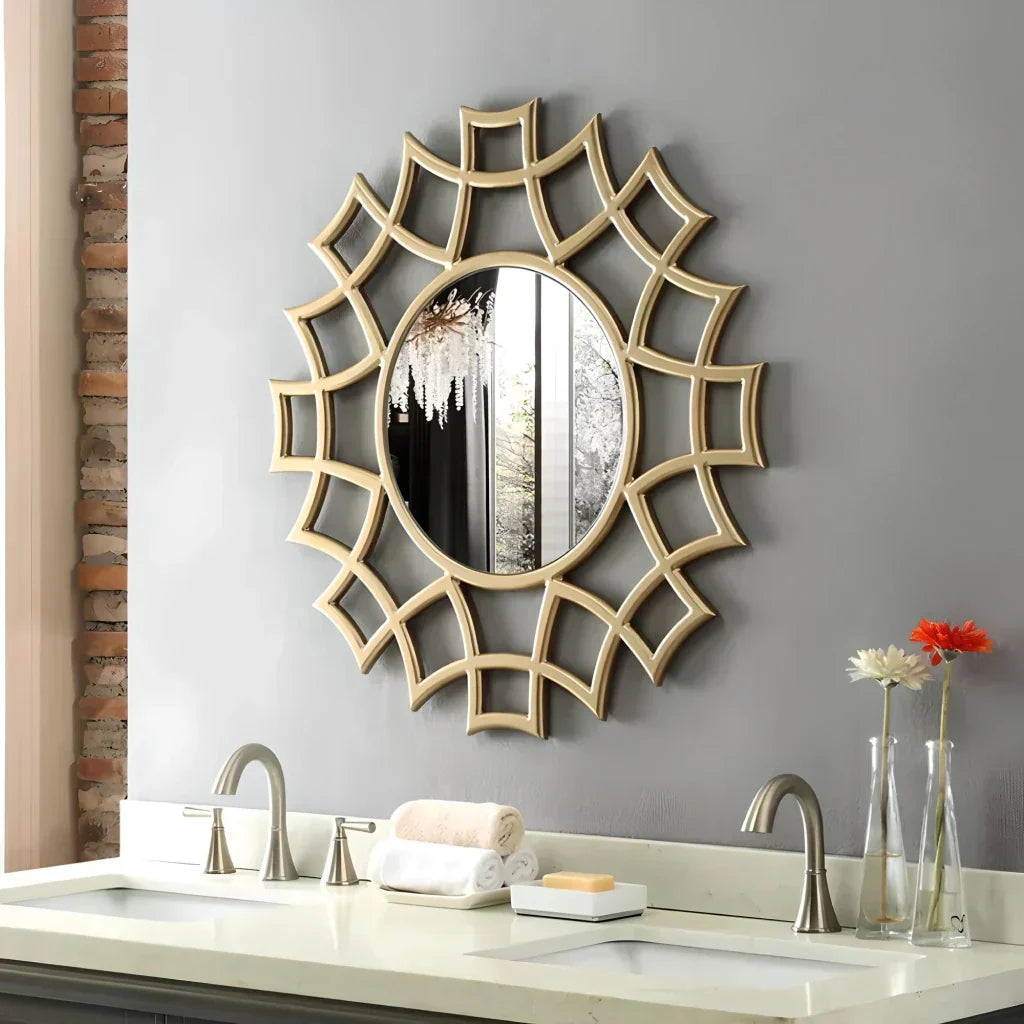 Scanto | Décoration murale luxueuse avec miroir irrégulier pour intérieurs modernes