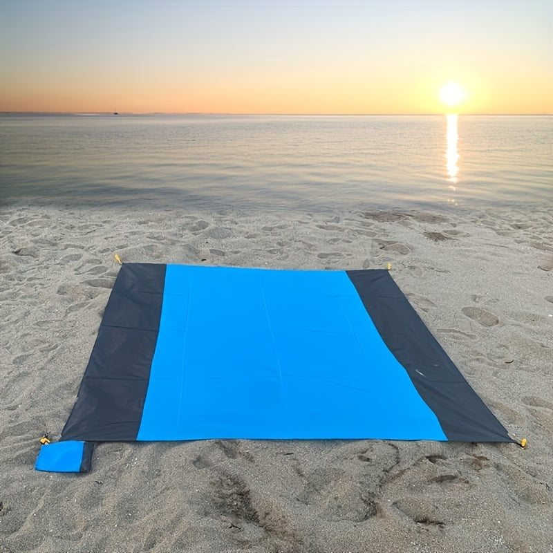 Serviette de plage grand format avec motif à rayures nautiques