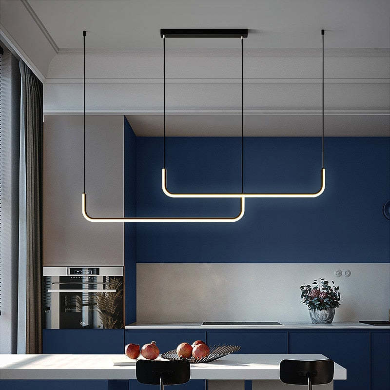 Suspension LED moderne Elara en métal et silicone