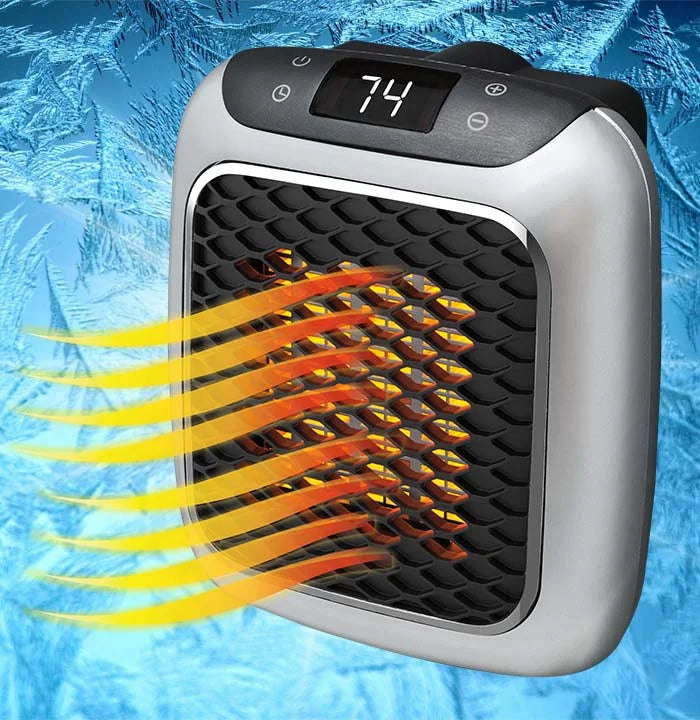 Appareil de chauffage portable 800 W, chauffage rapide compact avec minuterie et protection contre l'inclinaison | Sansotis